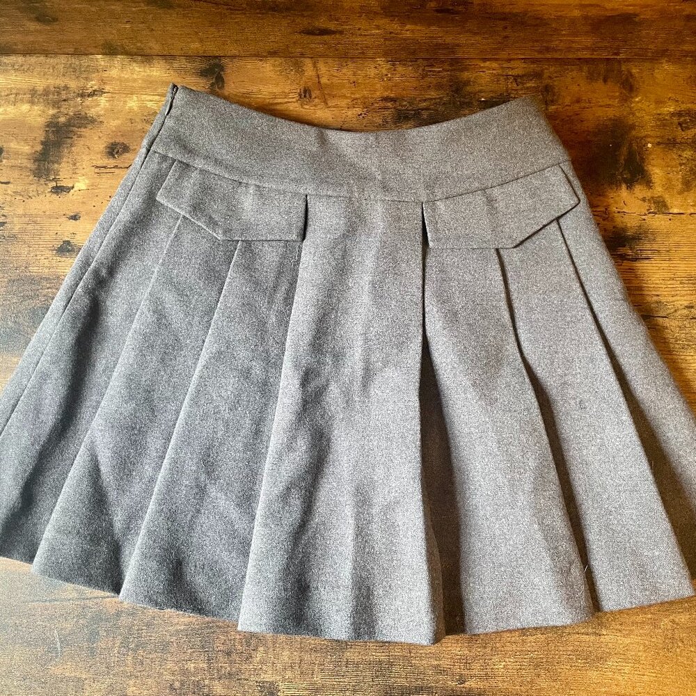J.ING Matisse Gray/Charcoal Pleated Skort